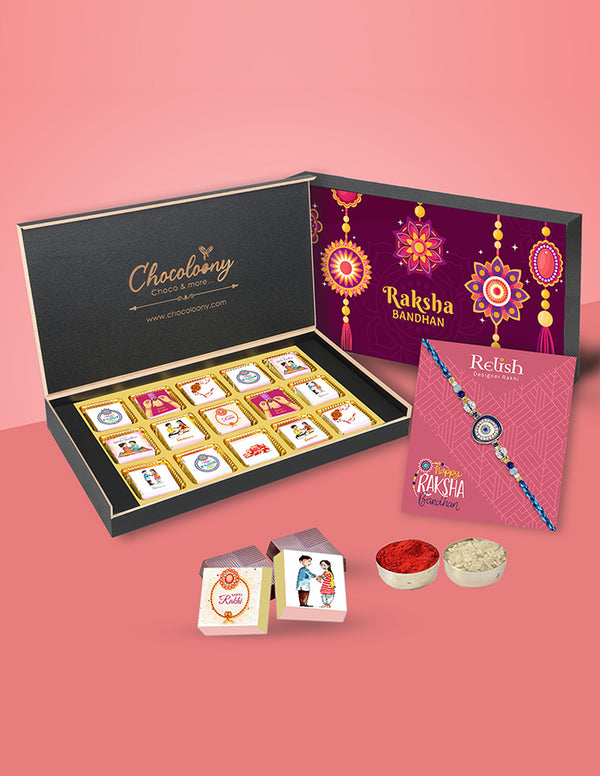 Rakhi Chocolate Gift Box with Rakhi  for Bhai