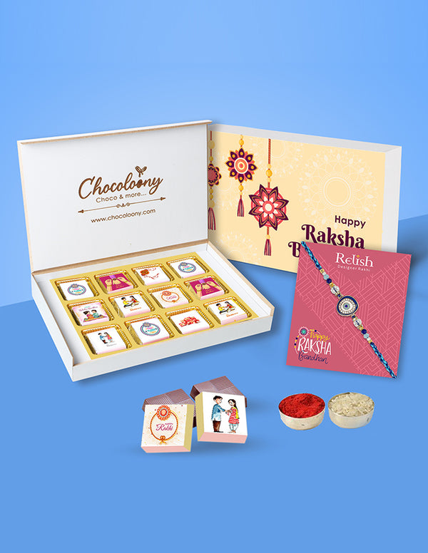 Rakhi with Chocolate Box Gift for brother