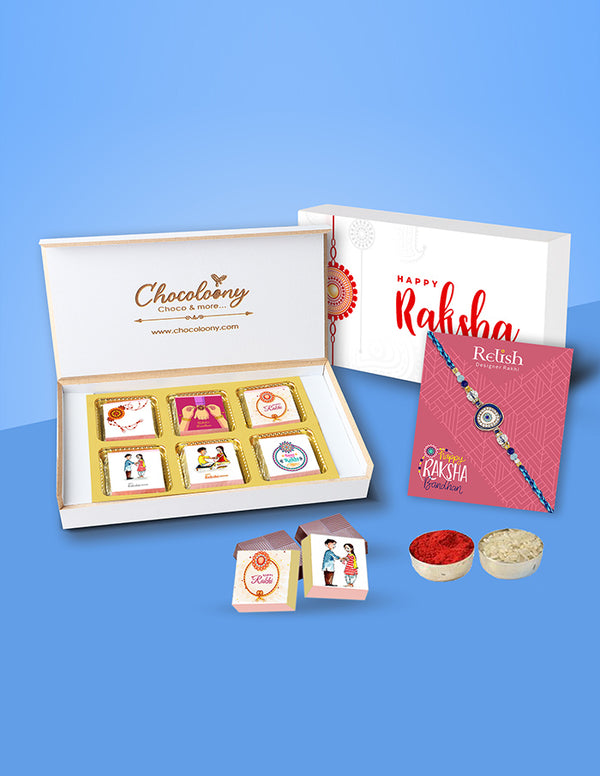 Rakhi with Chocolate Box for Brother