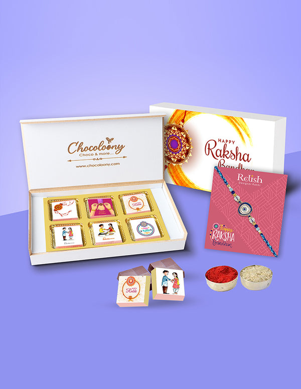 Rakhi with Chocolate Box Gift for Brother
