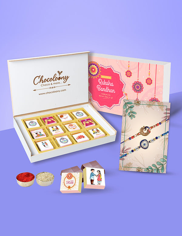 Chocolate Gift Box with Rakhis