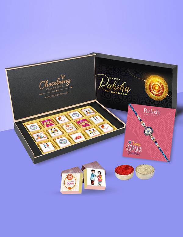 Chocolate Gift Box with Rakhi  for Brother