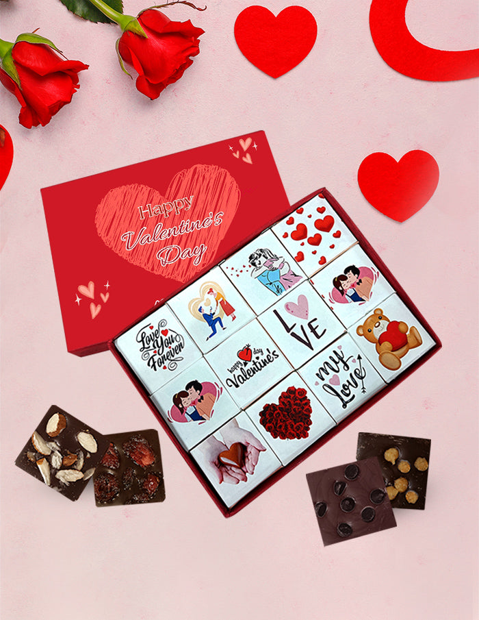 dryfruit chocolate valentine box